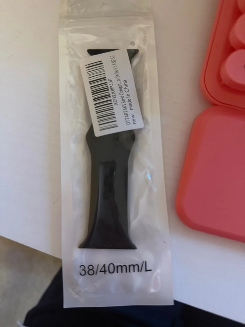 Black Silicone Watch Band for 38/40mm Apple Watch